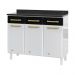 Balcão de Cozinha de Aço com Tampo 3 Portas e 3 Gavetas 105cm Multimóveis CR20360 Branco/Preto