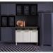 Balcão de Cozinha de Aço com Tampo 3 Portas e 3 Gavetas 105cm Multimóveis CR20360 Branco/Preto