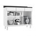 Balcão de Cozinha de Aço com Tampo 3 Portas e 3 Gavetas 120cm Multimóveis CR20354 Branco