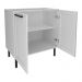 Balcão de Cozinha em MDF com 2 Portas 80cm Multimóveis CR20428 Branco