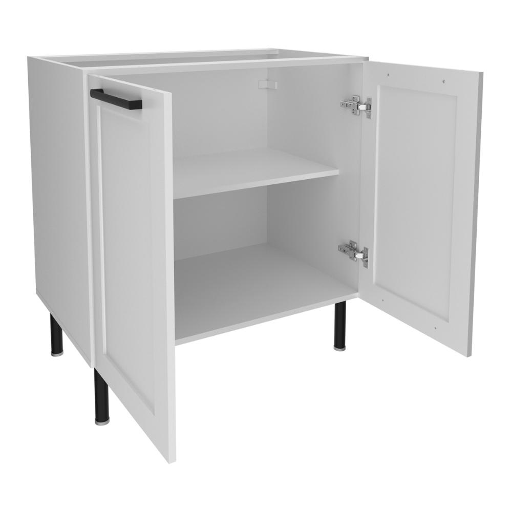 Balcão de Cozinha em MDF com 2 Portas 80cm Multimóveis CR20428 Branco