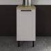 Balcão de Cozinha em MDF com Tampo e 1 Porta 40cm Multimóveis CR20464 Branco/Carvalho Tropical