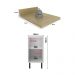 Balcão de Cozinha em MDF com Tampo e 1 Porta 40cm Multimóveis CR20464 Branco/Carvalho Tropical