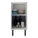 Balcão de Cozinha em MDF com Tampo e 1 Porta 40cm Multimóveis CR20464 Branco/Carvalho Tropical