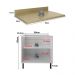 Balcão de Cozinha em MDF com Tampo e 2 Portas 80cm Multimóveis CR20463 Branco/Carvalho Tropical
