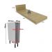 Balcão de Cozinha em MDF com Tampo e Porta-Toalhas 20cm Multimóveis CR20465 Branco/Carvalho Tropical