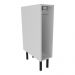 Balcão de Cozinha em MDF com Tampo e Porta-Toalhas 20cm Multimóveis CR20465 Branco/Carvalho Tropical