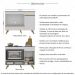 Balcão para Cooktop e Forno 105cm 1 Porta 1 Gaveta Veneza Multimóveis MP2258 Branco/Dourado