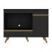 Balcão para Cooktop e Forno 105cm 1 Porta 1 Gaveta Veneza Multimóveis MP2258 Preto/Dourado