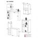 Balcão para Forno e Micro-ondas 2 Portas e Bancada com Armário Multimóveis MP2253 Branco/Preto