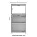 Balcão para Forno e Microondas Multimóveis 2 Portas 1 Gaveta FG4060G Branco