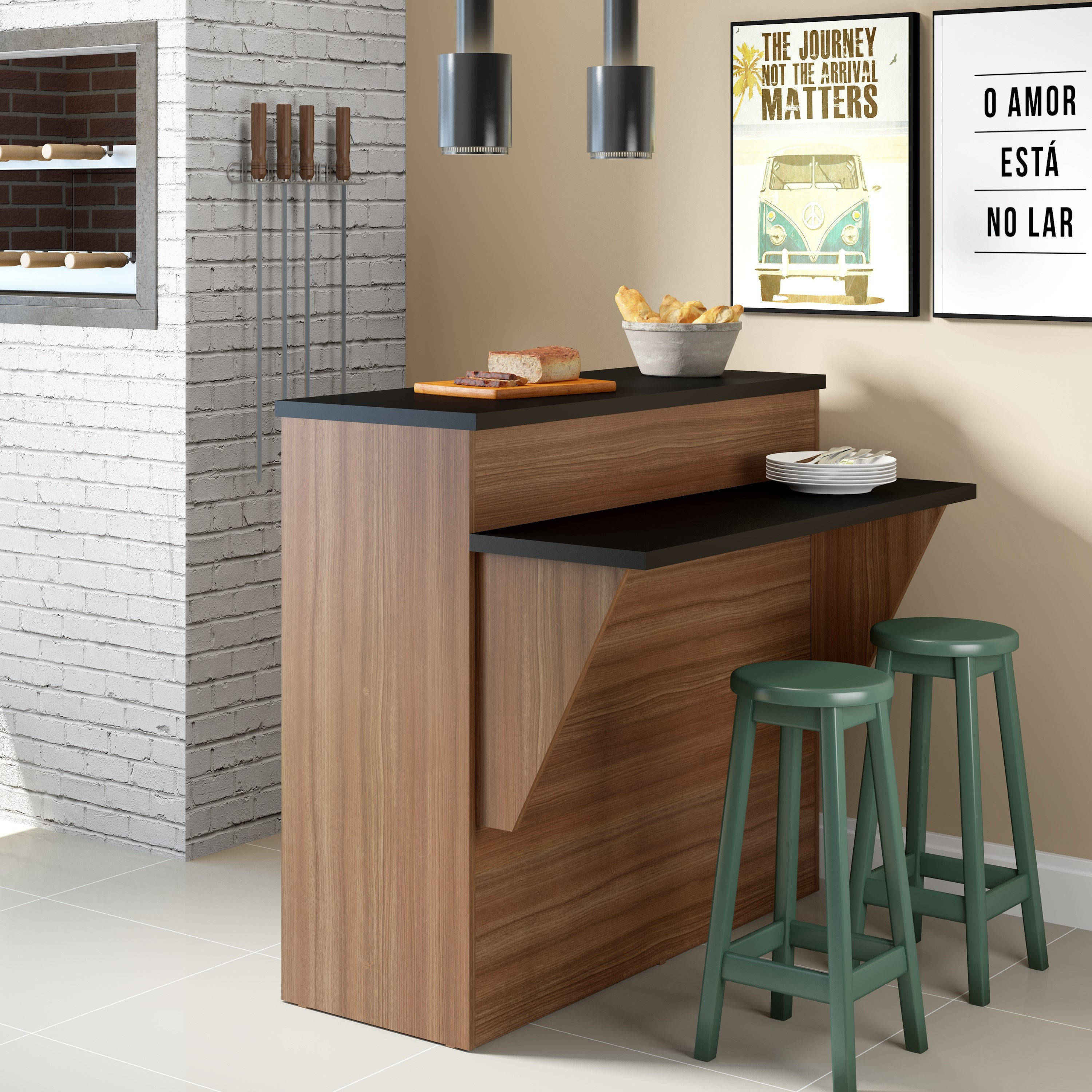 Bancada Balcão/Mesa Cozinha Calábria Multimóveis 5414 Madeirado