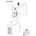 Bancada Balcão/Mesa de Cozinha com Adega 1 Porta e Espelho Multimóveis MP2248 Branco