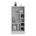 Bancada Balcão/Mesa de Cozinha com Adega 1 Porta e Espelho Multimóveis MP2248 Branco