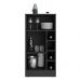 Bancada Balcão/Mesa de Cozinha com Adega 1 Porta e Espelho Multimóveis MP2248 Preto