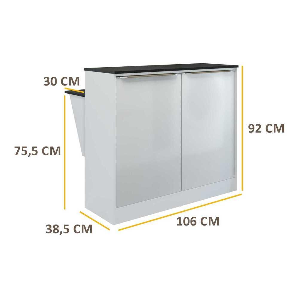 Bancada/Mesa de Cozinha Multimóveis Mariah 2 Portas FG5484 Branca