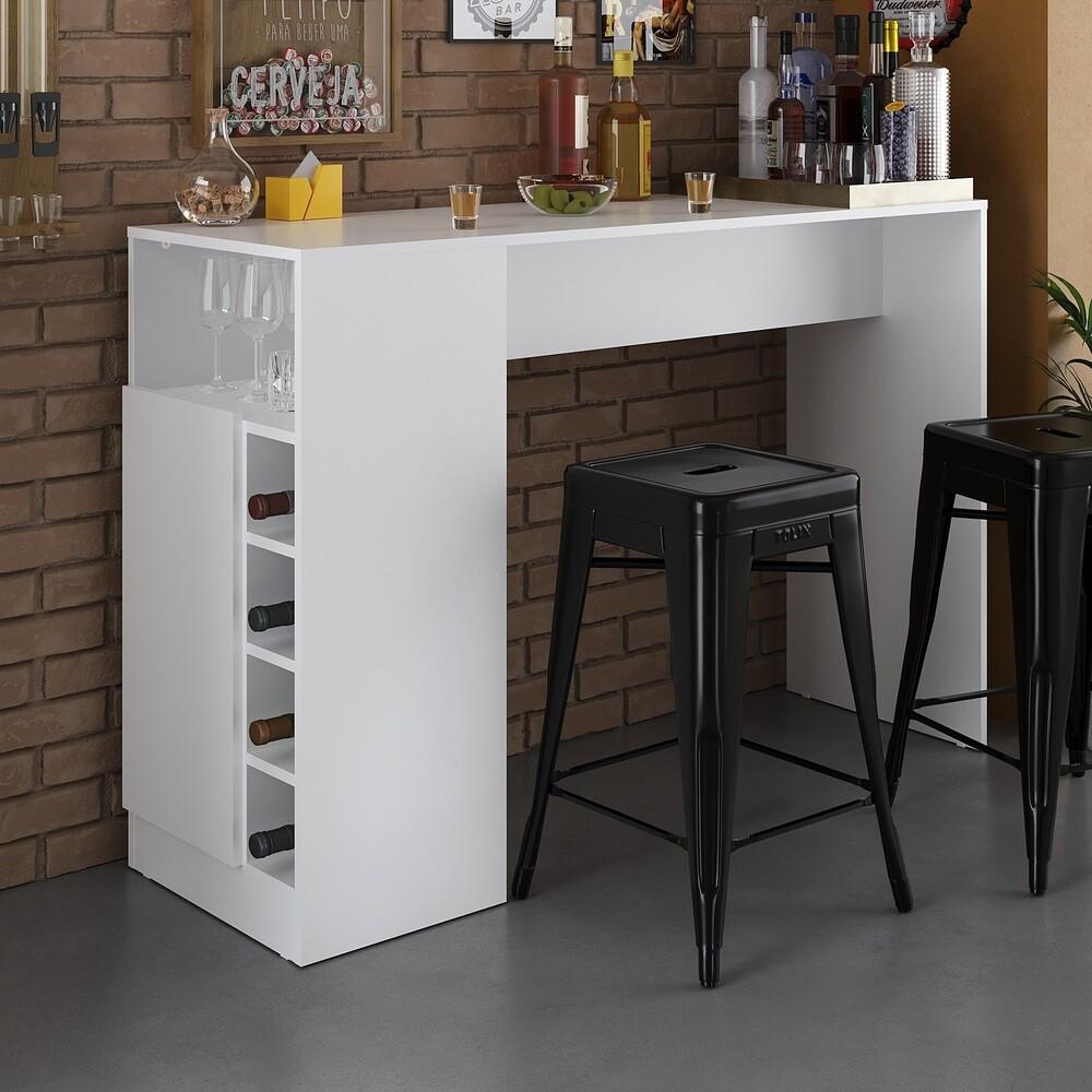 Bar Bancada com Adega e 1 Porta Multimóveis MP1062 Branco