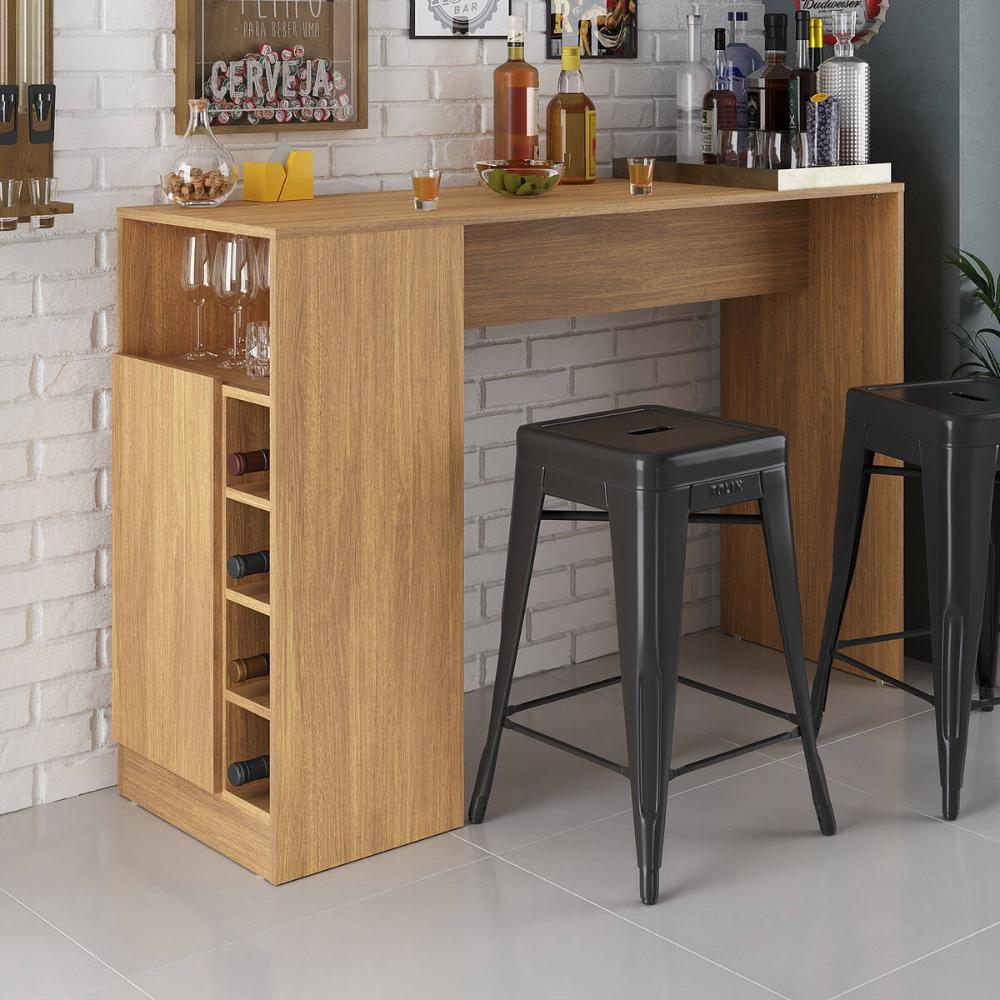 Bar Bancada com Adega e 1 Porta Multimóveis MP1062 Madeirado