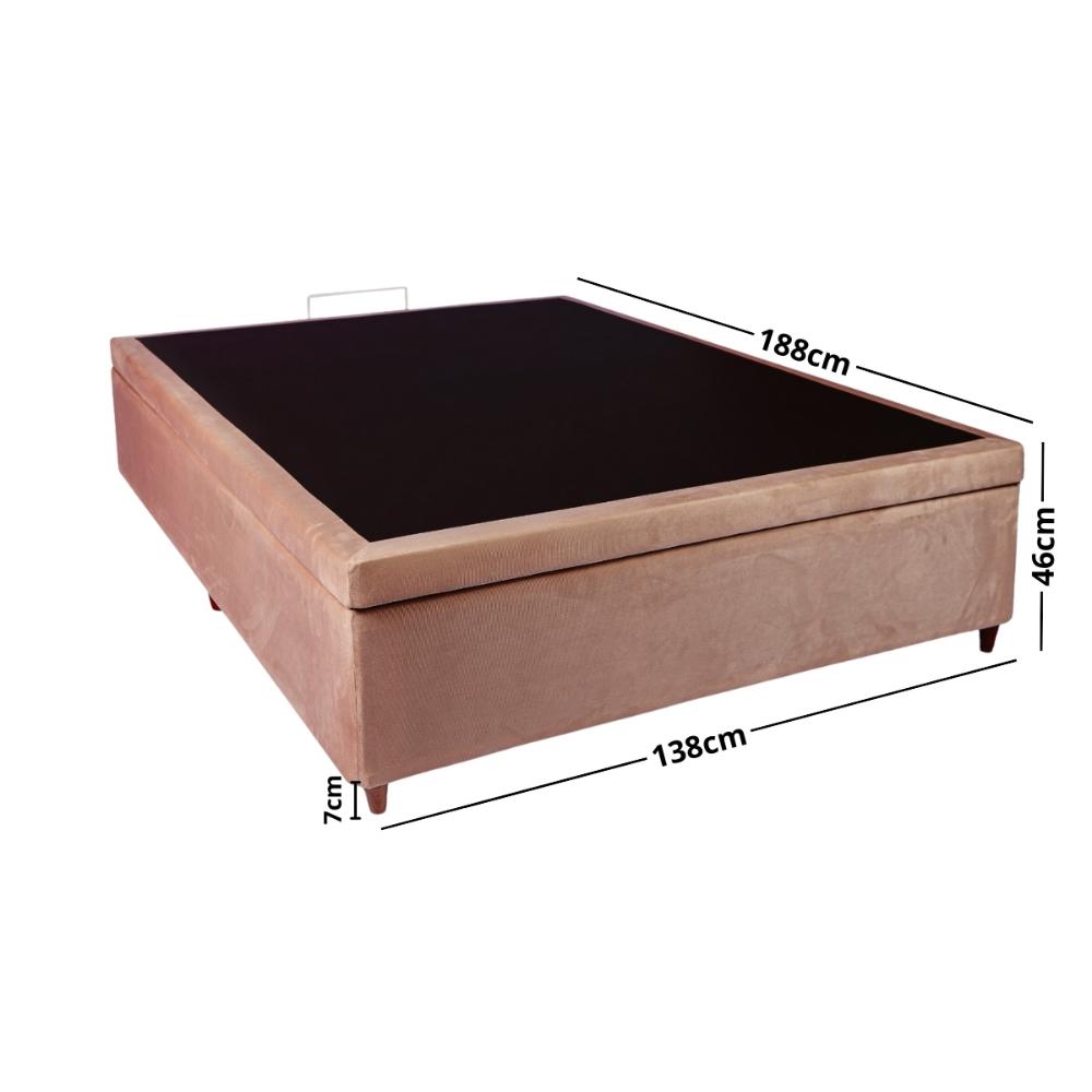 Base Box Baú Casal 138x188x46cm Luana Multimóveis CR35381 Castor