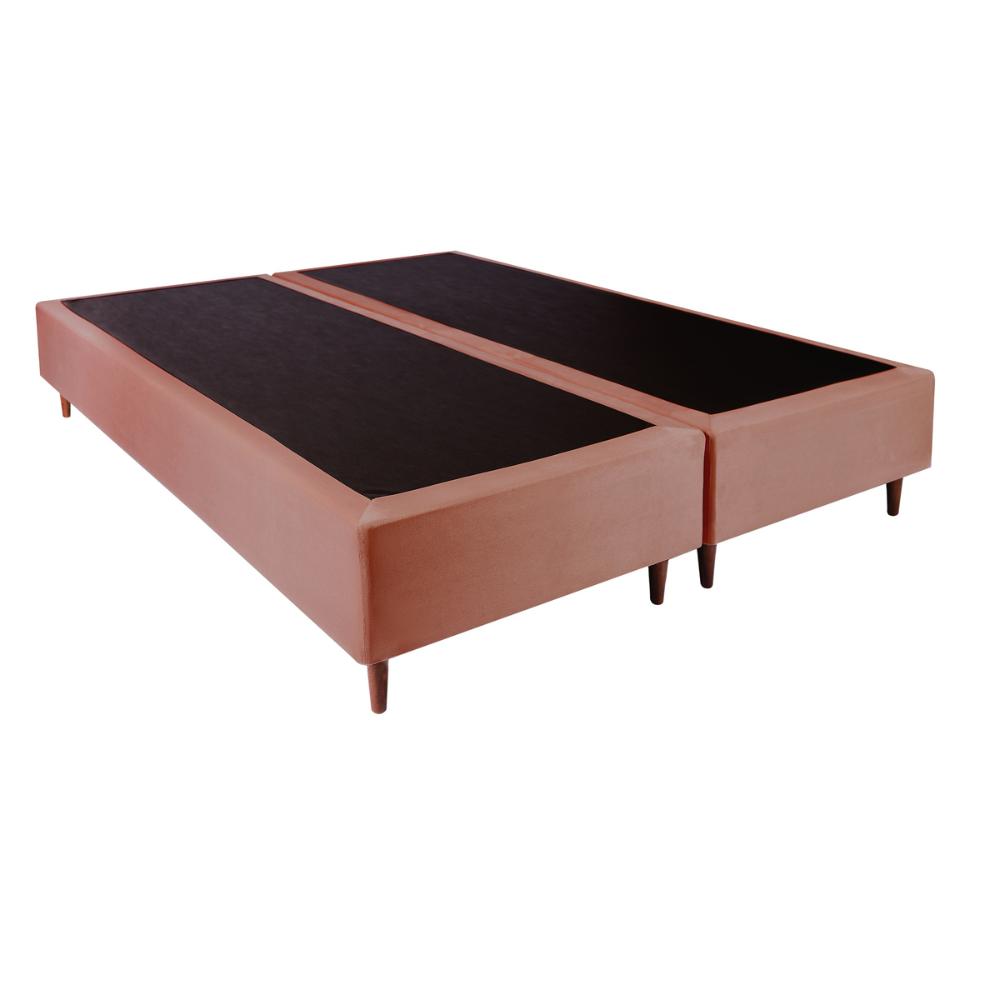 Base Box Bipartido Queen 158x198x38cm Luana Multimóveis CR35379 Castor