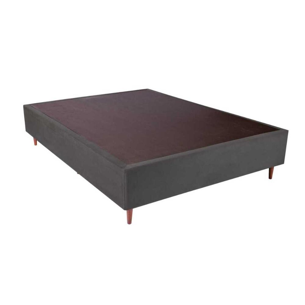 Base Box Casal 138x188x38cm Luana Multimóveis CR35378 Cinza