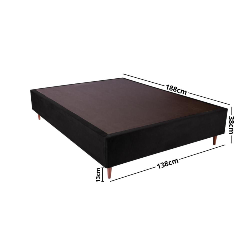Base Box Casal 138x188x38cm Luana Multimóveis CR35378 Preto