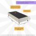 Base Box Sommier Solteirão 96x203 Columbus Inducol CR35245B Bege