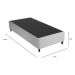 Base Box Sommier Solteirão 96x203 Columbus Inducol CR35247B Cinza