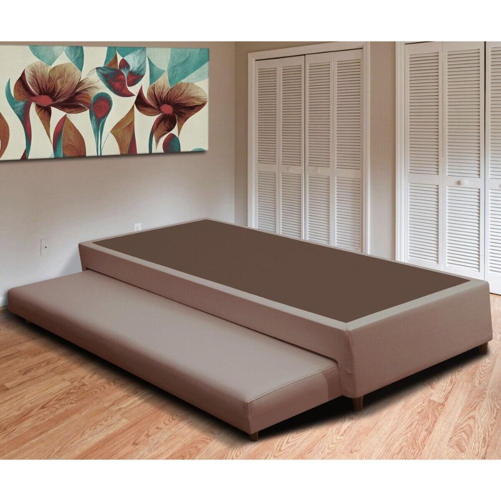 Base Box com Cama Auxiliar Solteiro 88x188x32 Luana Multimóveis CR35383 Castor