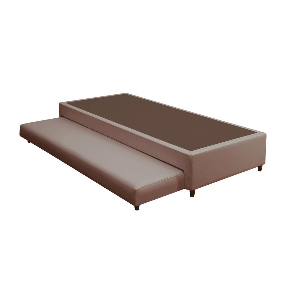 Base Box com Cama Auxiliar Solteiro 88x188x32 Luana Multimóveis CR35383 Castor