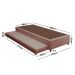 Base Box com Cama Auxiliar Solteiro 88x188x32 Luana Multimóveis CR35383 Castor