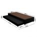 Base Box com Cama Auxiliar Solteiro 88x188x32 Luana Multimóveis CR35383 Preto