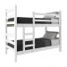 Beliche Madeira Maciça - vira 2 Camas - para Colchão 78/88 x 188cm Dubai Multimóveis CR4137 Branco