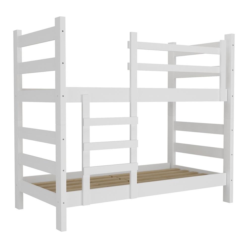 Beliche Madeira Maciça - vira 2 Camas - para Colchão 78/88 x 188cm Dubai Multimóveis CR4137 Branco