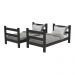 Beliche Madeira Maciça - vira 2 Camas - para Colchão 78/88 x 188cm Dubai Multimóveis CR4137 Preto