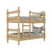 Beliche Madeira Maciça - vira 2 Camas - para Colchão 78/88 x 188cm Porto Multimóveis VCR4138 - Natural