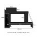Beliche com Armário 1 Porta para Colchão 78x188cm Cocada Multimóveis BB4008 Preto