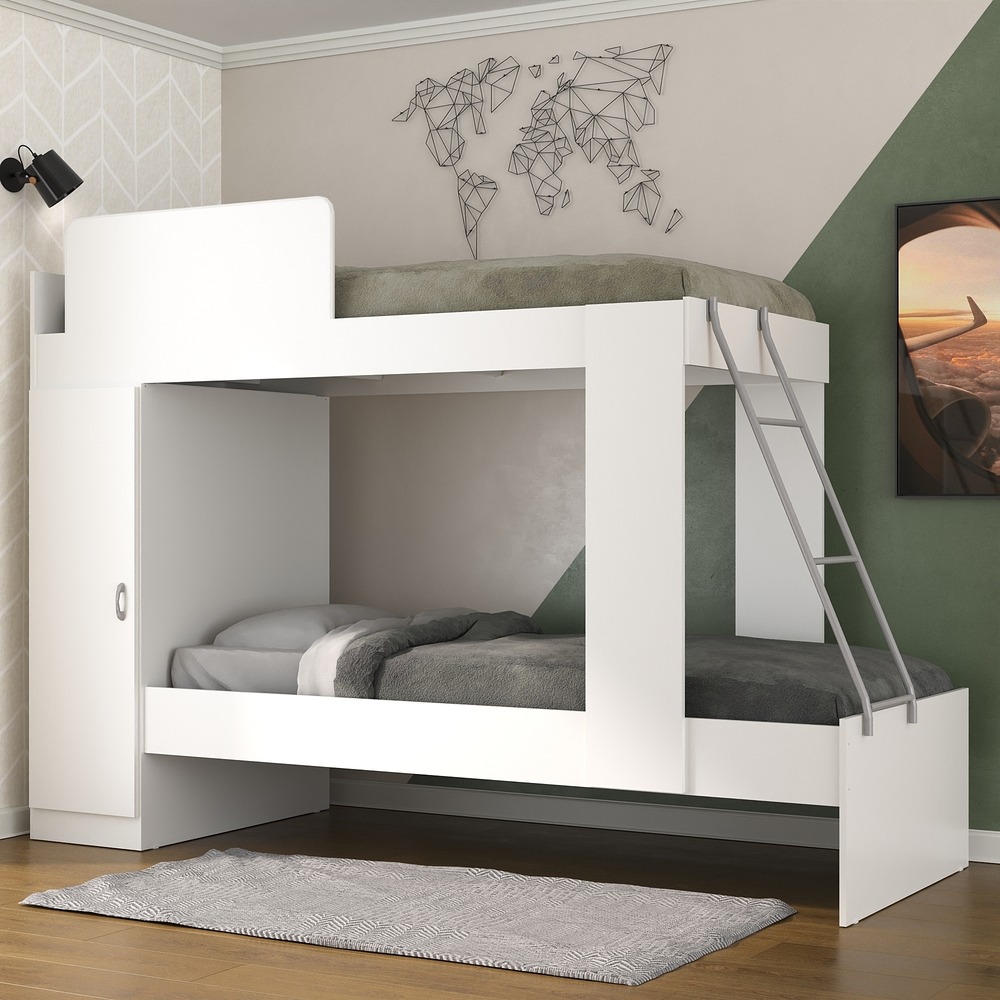 Beliche com Colchão Incluso 1 Porta Havana Multimóveis Branco