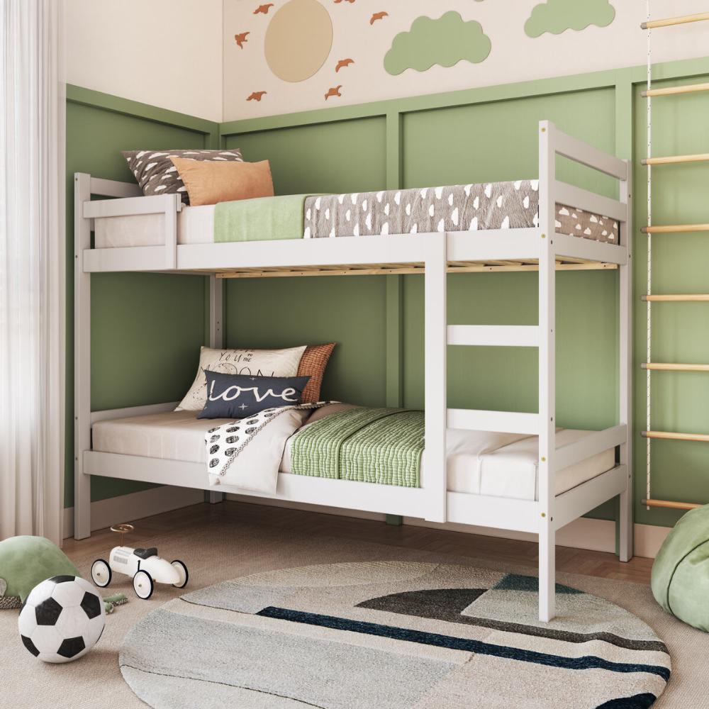 Beliche de Madeira Maciça para Colchão 88x188cm Multimóveis CR35272 Branco