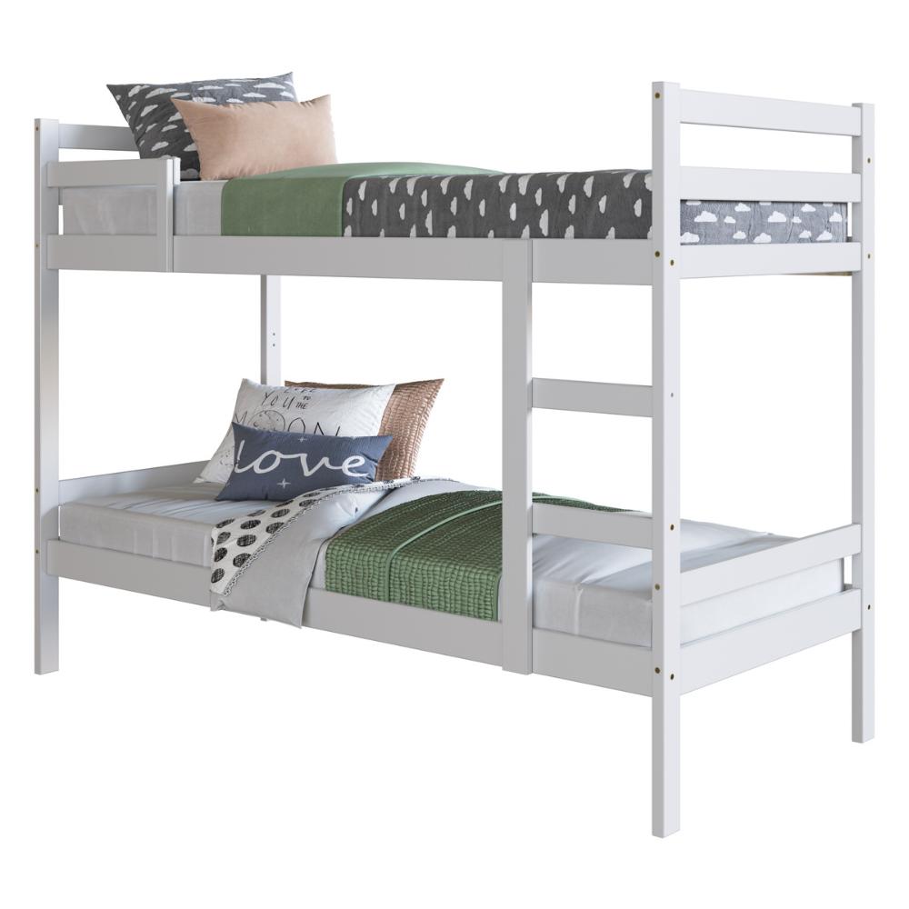 Beliche de Madeira Maciça para Colchão 88x188cm Multimóveis CR35272 Branco