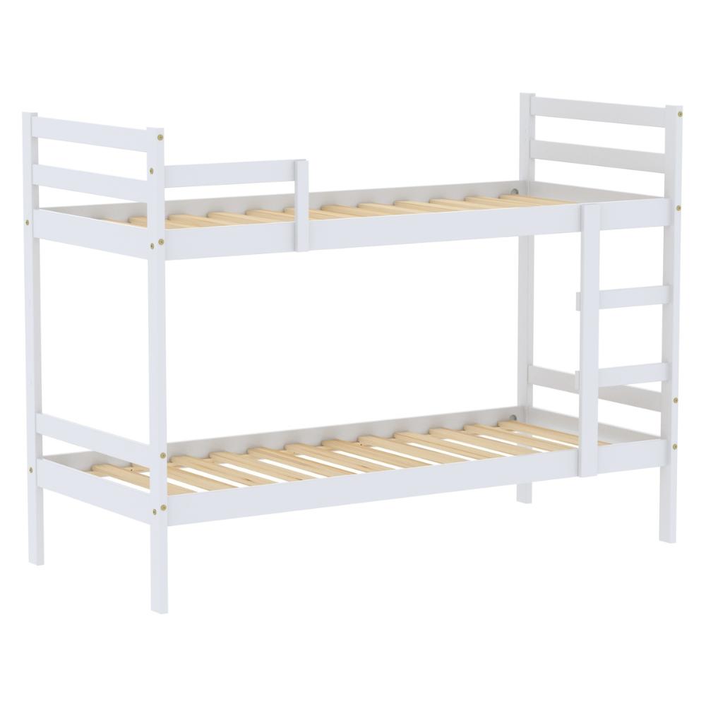 Beliche de Madeira Maciça para Colchão 88x188cm Multimóveis CR35272 Branco