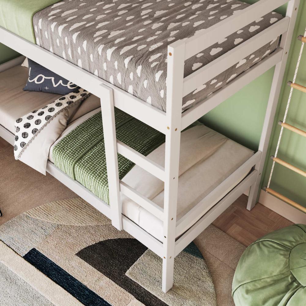 Beliche de Madeira Maciça para Colchão 88x188cm Multimóveis CR35272 Branco