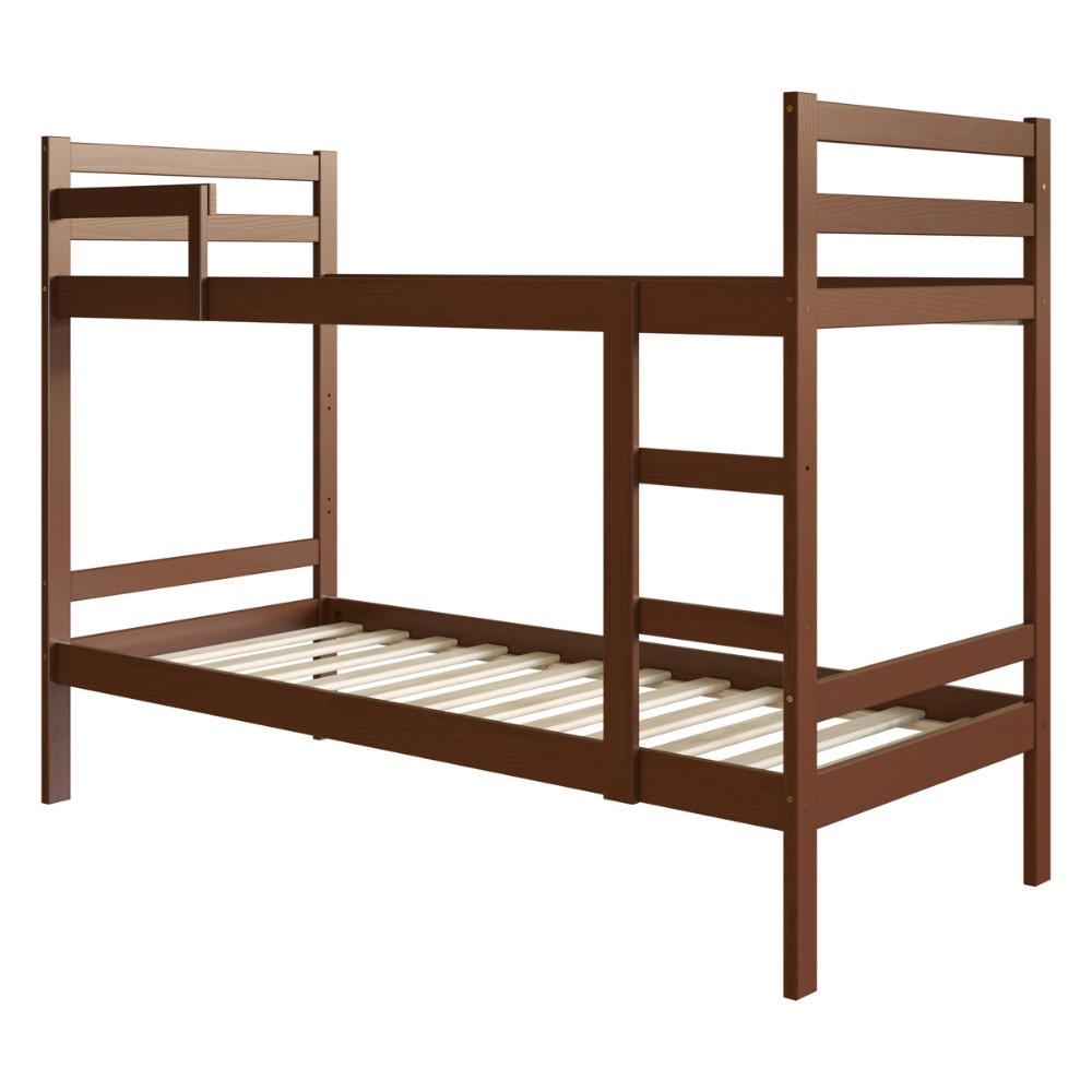 Beliche de Madeira Maciça para Colchão 88x188cm Multimóveis CR35272 Walnut