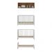 Berço 3 em 1 com Armário Aéreo 4 portas Multimóveis MP4140 Branco/Rustic