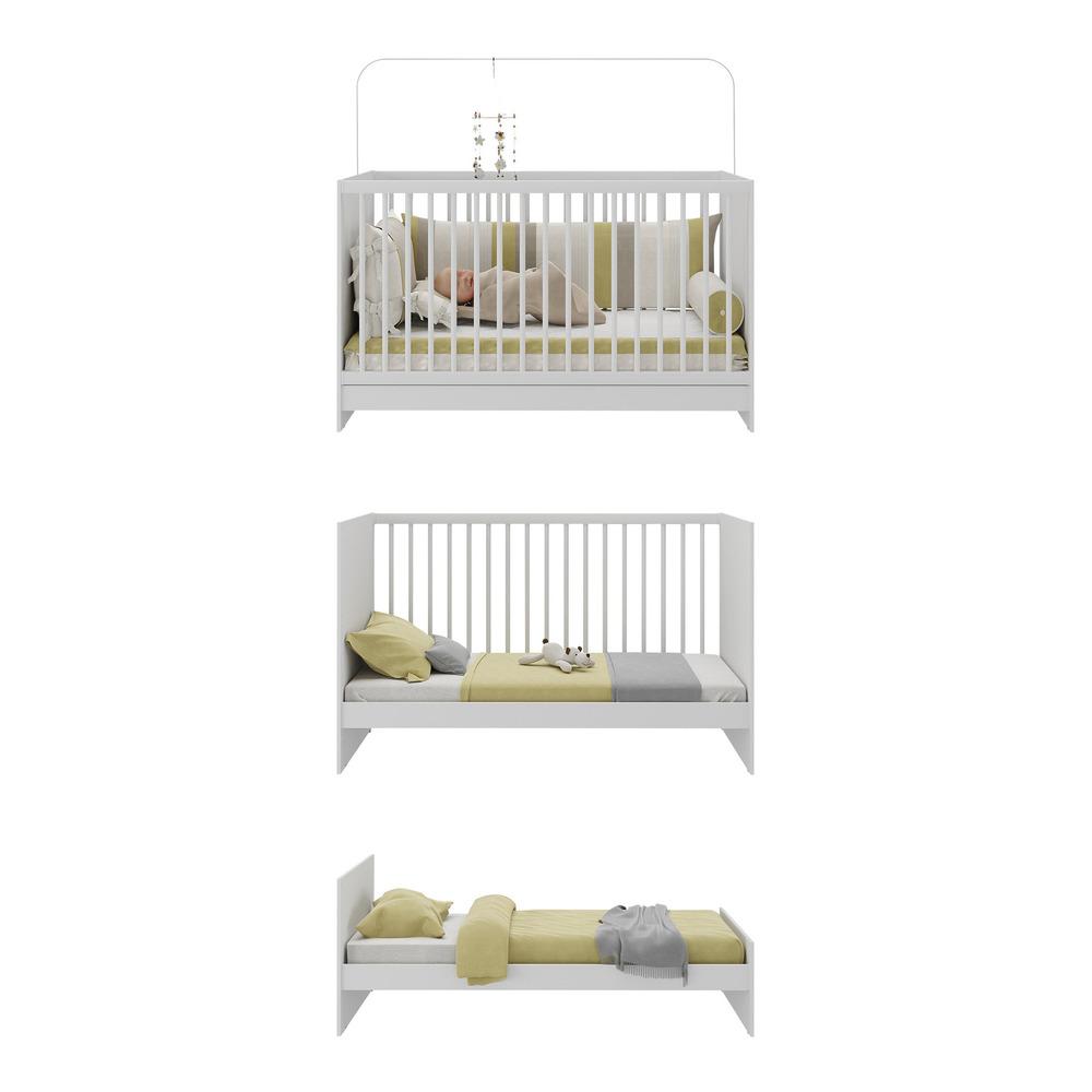 Berço 3 em 1 com Colchão Incluso Multimóveis MP0527GC Branco