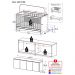 Berço 3 em 1 com Colchão e Armário Aéreo 4 portas Multimóveis MP4158 Branco/Rustic