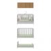 Berço 3 em 1 com Colchão e Armário Aéreo 4 portas Multimóveis MP4158 Branco/Rustic