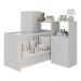 Berço 3 em 1 e Guarda-Roupas 4 Portas 1 Gaveta Multimóveis MP4144 Branco