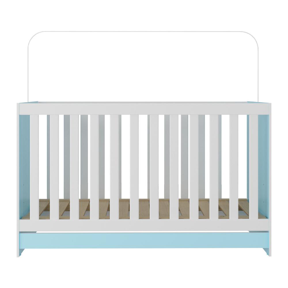 Berço 3 em 1 para Colchão 130 x 60cm Doce de Leite Multimóveis MP0527R Azul