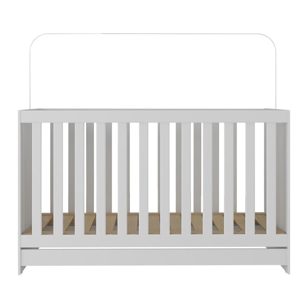 Berço 3 em 1 para Colchão 130 x 60cm Doce de Leite Multimóveis MP0527R Branco